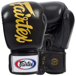 Fairtex BGV19 Tight Fit Boxhandskar i läder Svart