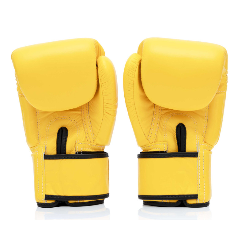 Fairtex BGV8 nyrkkeilyhanskat aitoa nahkaa - Keltainen