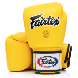 Fairtex BGV8 nyrkkeilyhanskat aitoa nahkaa - Keltainen