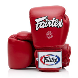 Fairtex BGV8 boxing gloves genuine leather leather - Red