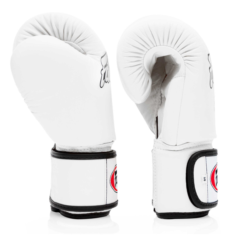 Fairtex BGV8 nyrkkeilyhanskat aitoa nahkaa - Valkoinen